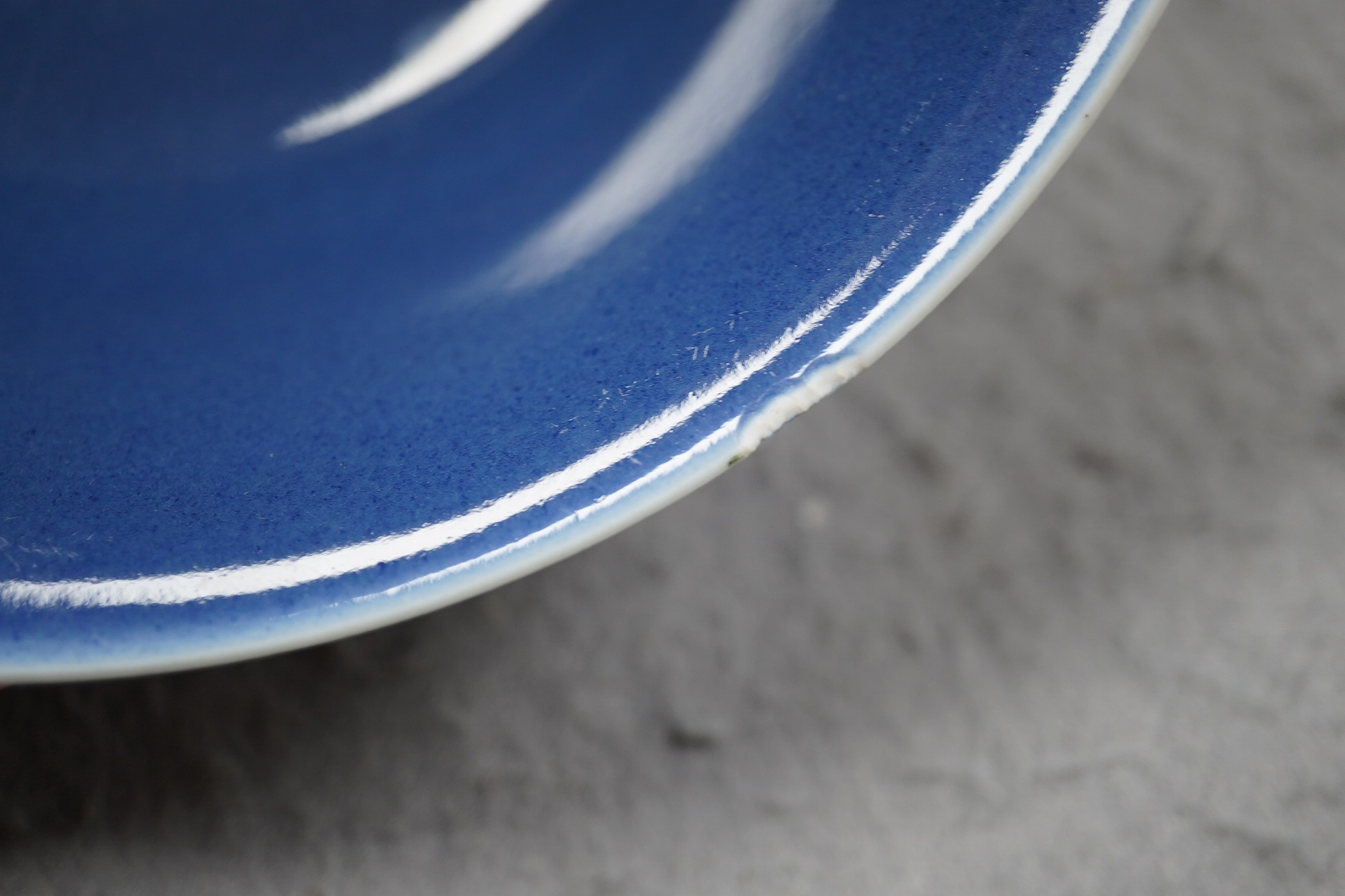 A pair of Chinese powder blue glazed bowls, Daoguang mark and of the period (1821-50)